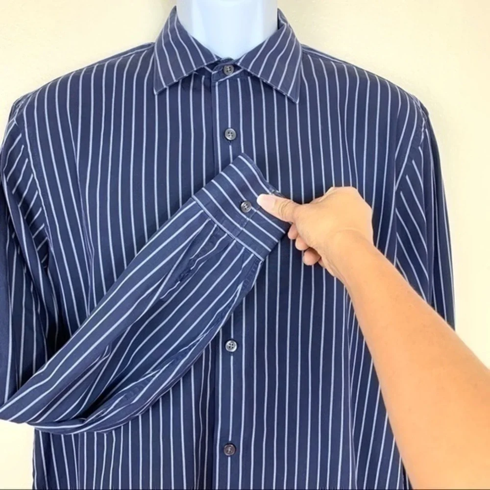 Banana Republic blue striped white size L Fitted
